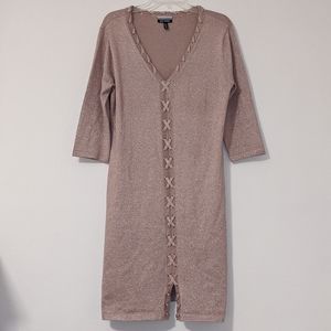 Pink shimmery sweater dress